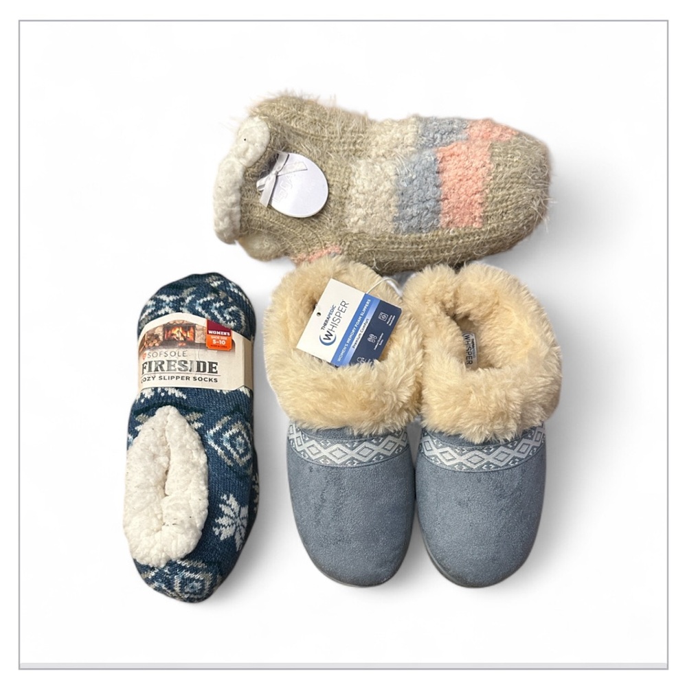 WHISPER SLIPPER & SOCKS bundle